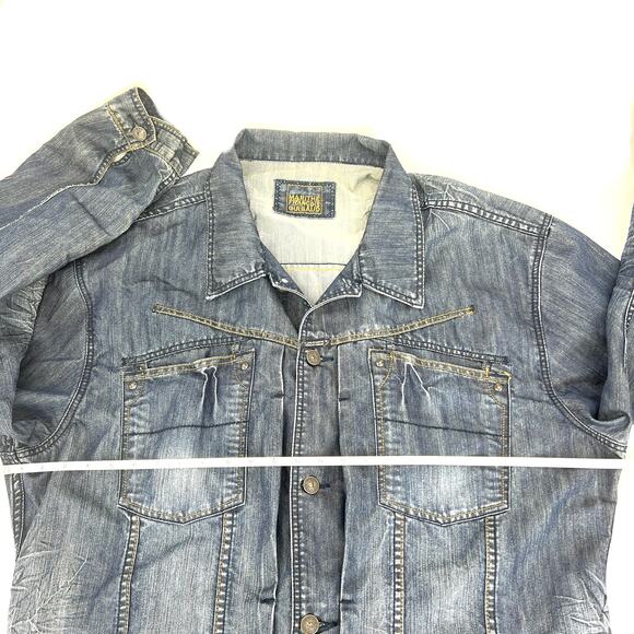 Vintage Marithe + Francois Girbaud Denim Jacket Size 4X Streetwear Grunge - Picture 6 of 14